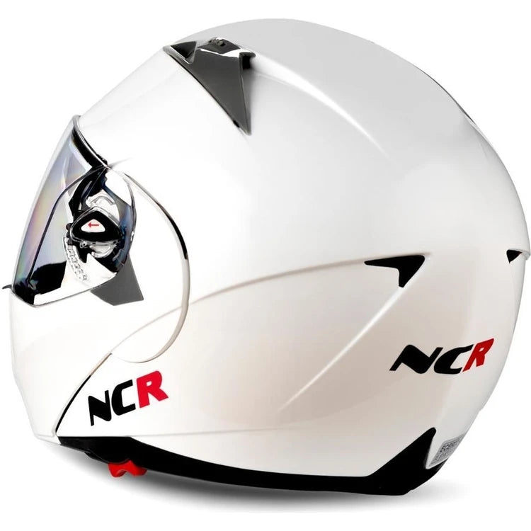 NCR Çene Açılır Kask Vizörlü Beyaz Ece Belgeli