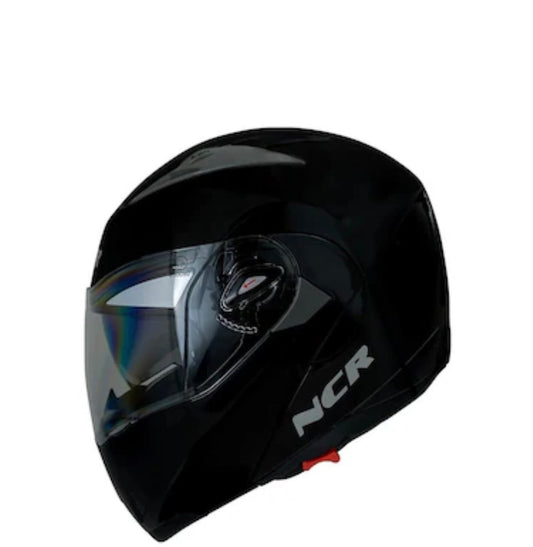 Ncr Çene Açılır Parlak Siyah Motosiklet Kaskı Vizörlü Ece Belgeli Parlak Siyah