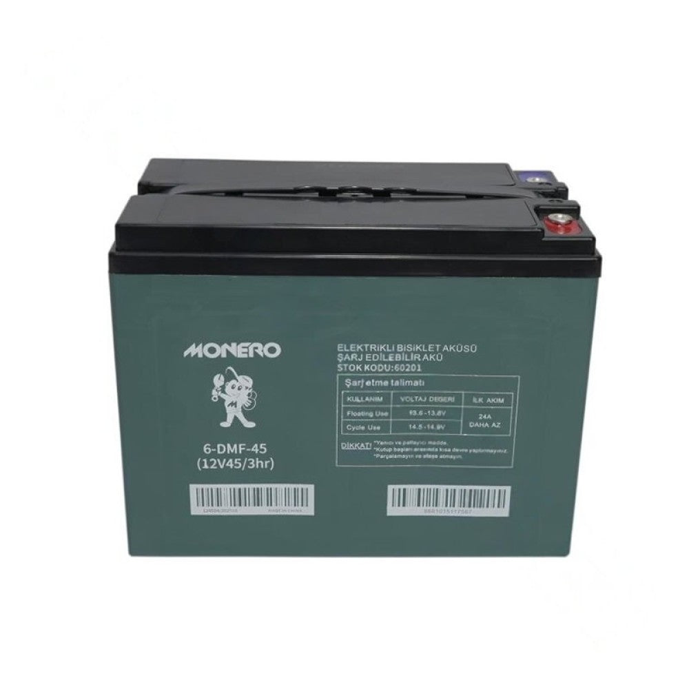 Monero Akü 12v 45ah Dar 223x121x174mm